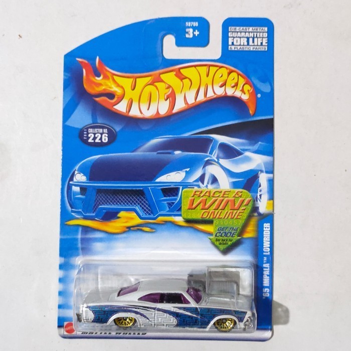 HW Hot Wheels 65 Chevy Impala Lowrider putih 2001 -DD24