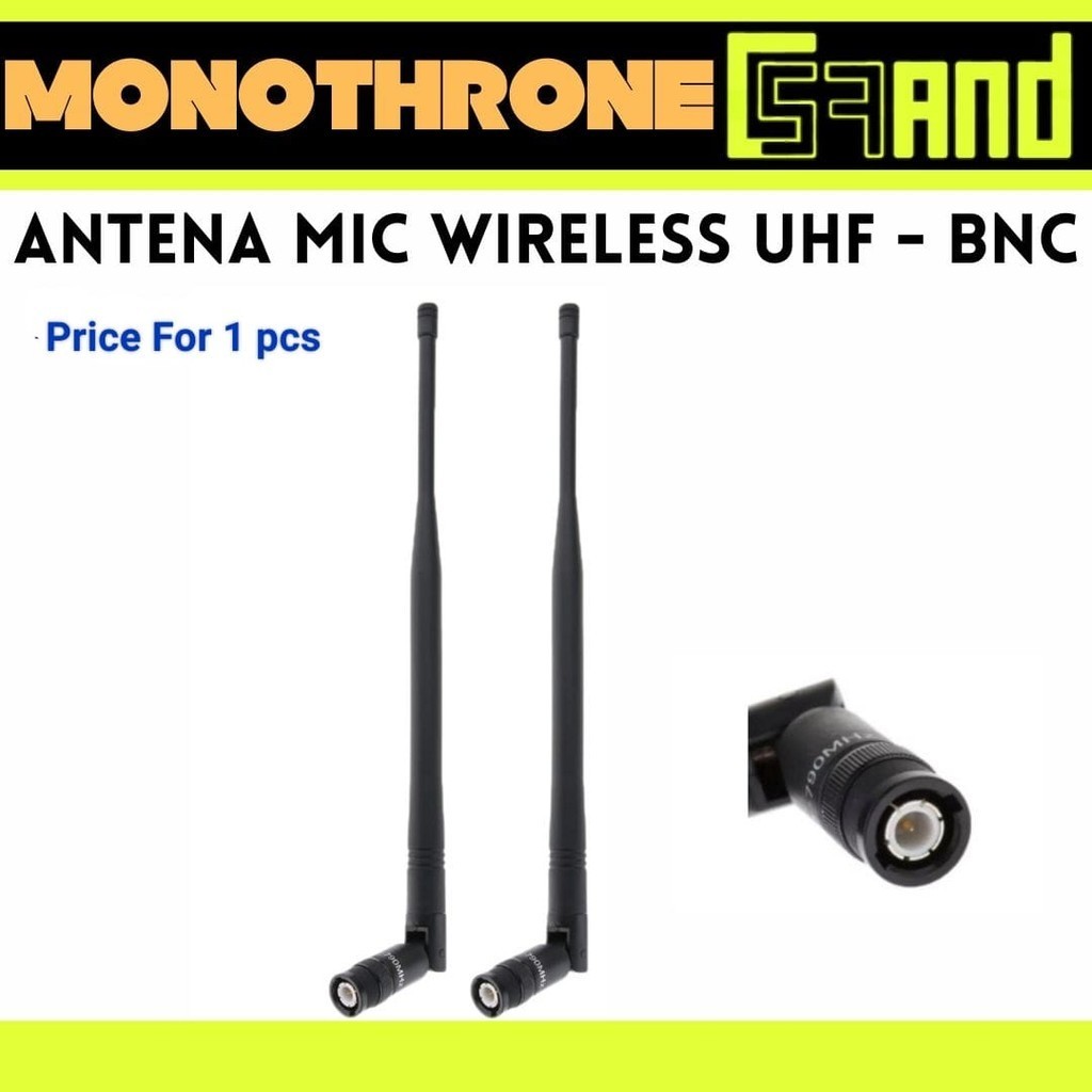 Antena Mic Microphone Wireless UHF BNC Sinyal Konektor Antena Nirkabel