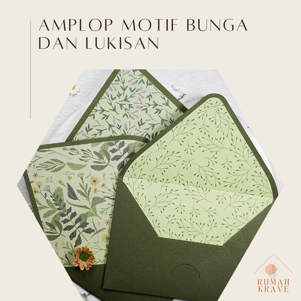 

RUMAH KRAVE - Amplop Motif Bunga dan Lukisan