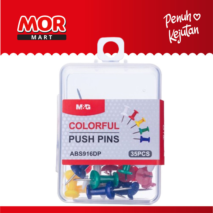 

M&G Colorful Push Pins 35's ABS916DP Paku Tusuk Kertas