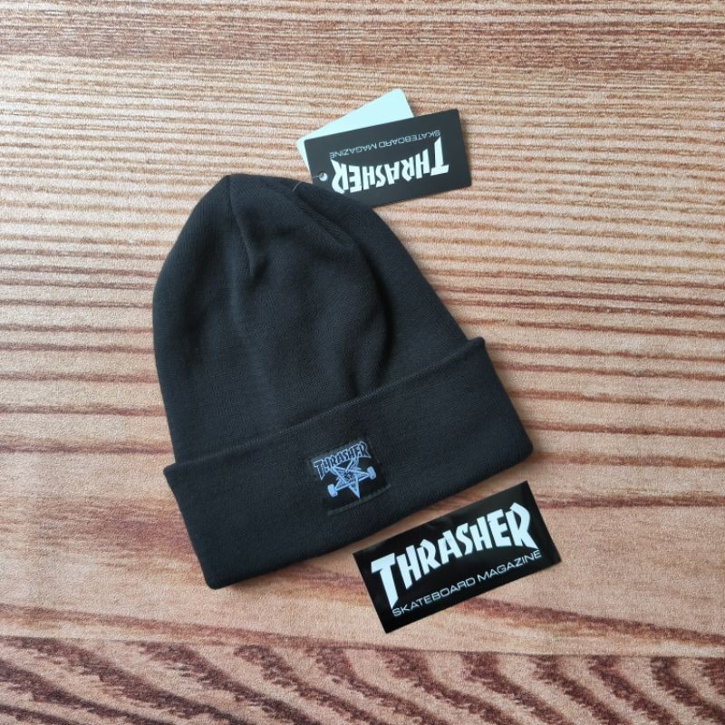 KUPLUK BEANIE THRASHER SKATEGOAT HITAM BEANIE PRA BEANIE WANITA
