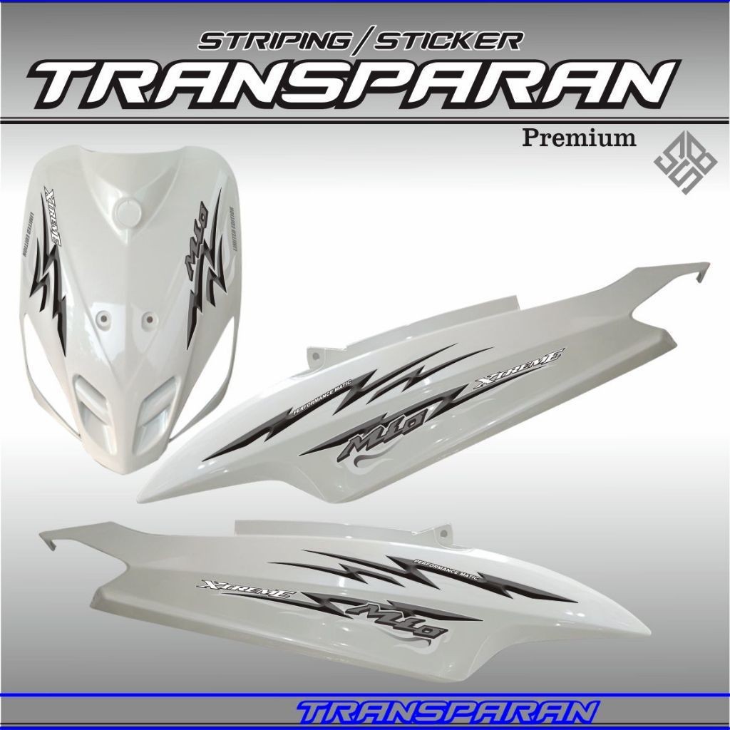 Striping Mio Sporty / Mio Smile - Sticker Motor Yamaha Mio Sporty Bahan Transparan DESAIN SIMPLE