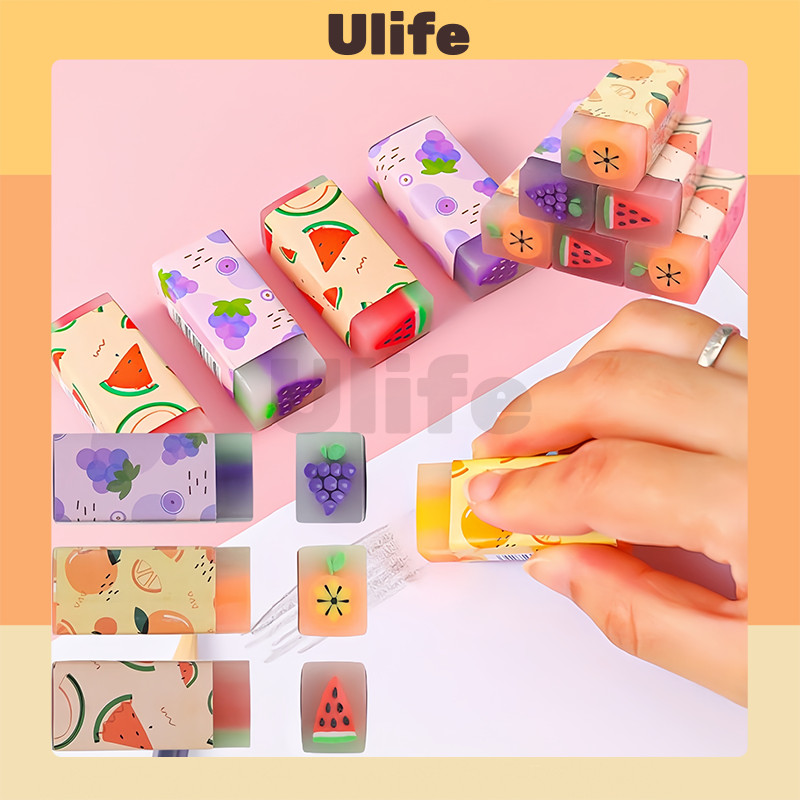 

Penghapus Pensil Motif Buah / Eraser Unik Lucu / Fruits Eraser Penghapus Karakter / Penghapus Pensil Karakter Motif / Kartun Eraser Pencil Warna Warni Lucu