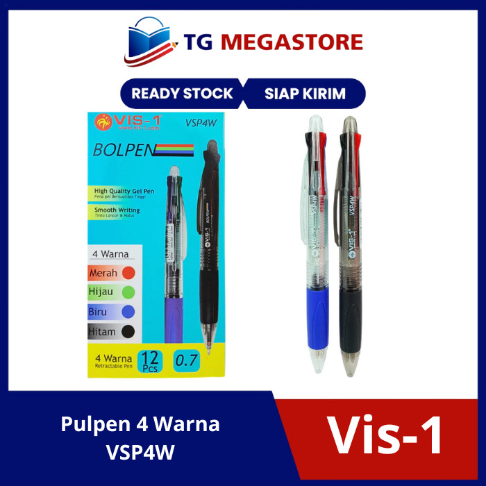 

Pulpen / Bolpen Vis-1 4 Warna 0.7mm - VSP4W