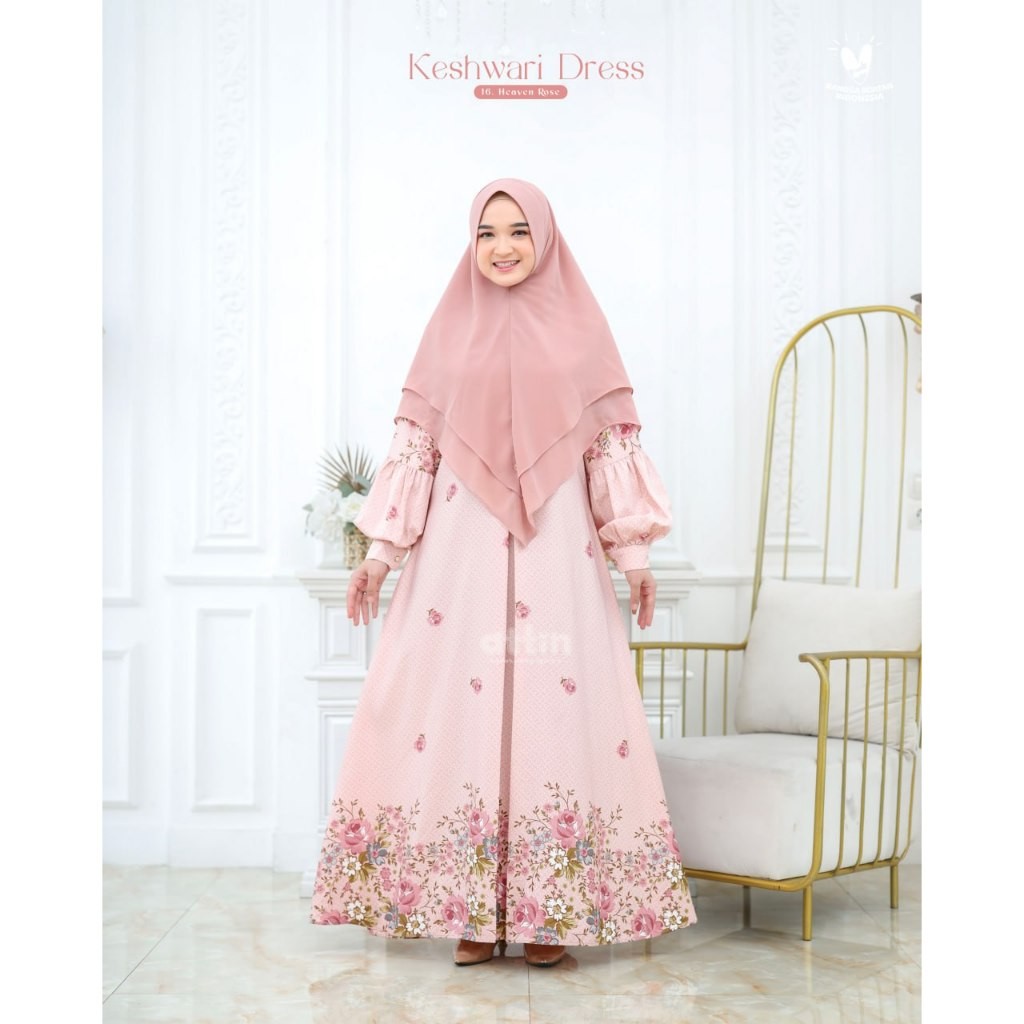 [MEGA FLASH] Best seller - Dress Gamis Daily By Attin Hijab bahan orzala lux I wudhu dan busui frien