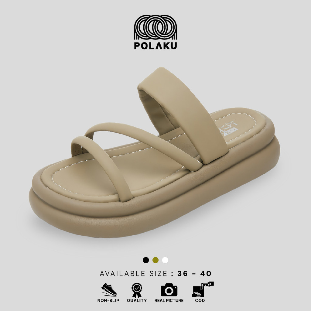 PLK Rami  Sandal Wedges Platfrom Wanita Sandal Tali Korean Style TG2022