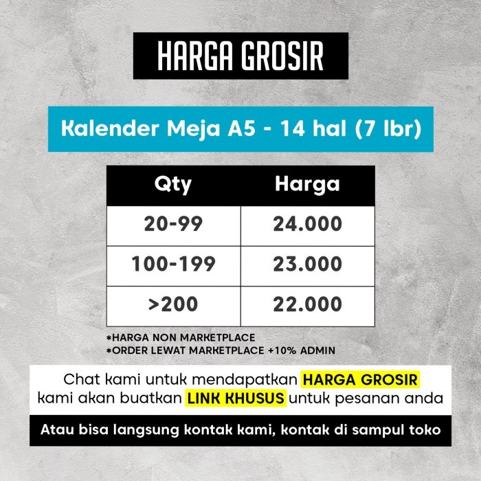 

Kalender Meja A5 Custom Logo 7 Lbr - 14 Hal Duduk Box Notes Catatan - Colorful BOX, TANPA CUSTOM