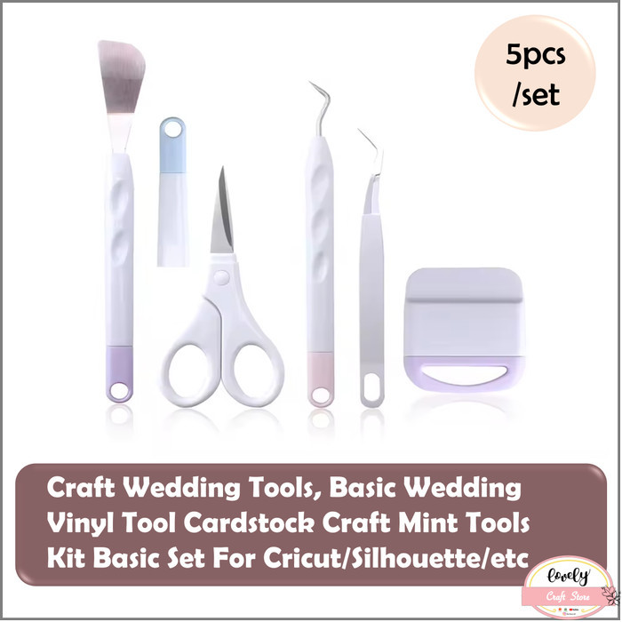 

Craft Basic Weeding Vinyl Tool Set Mint Series for Cricut, Silhoutte