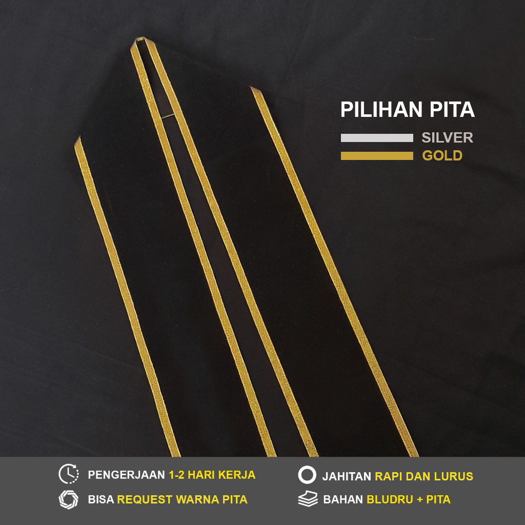 selempang leher polos/selempang wisuda polos/selempang sash polos/selempang leher polos Selempang Wi
