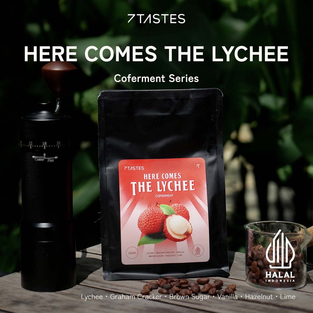 

Kopi Arabika Here Comes The Lychee 7 Tastes Coffee - Biji Kopi Arabica Coferment Leci Fruity Sweet
