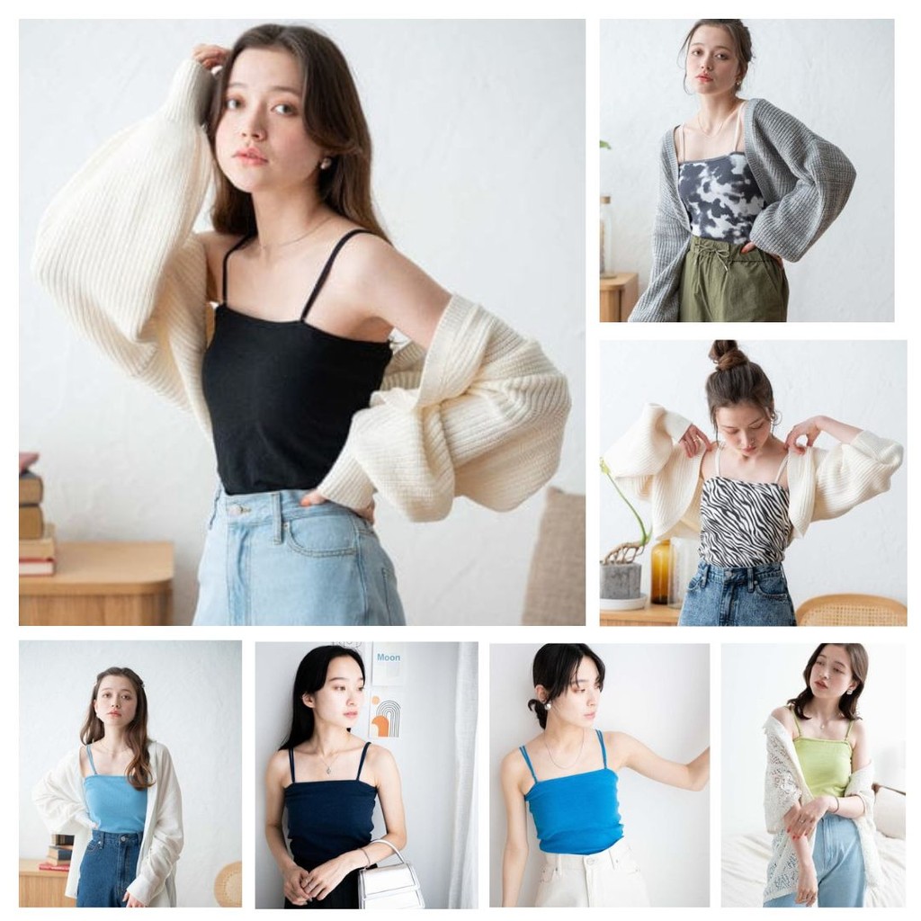 BRANDEDBYVITA #810 WEGO TANKTOP BRA MULTI WAY CUP IN RIB CAMISOLE