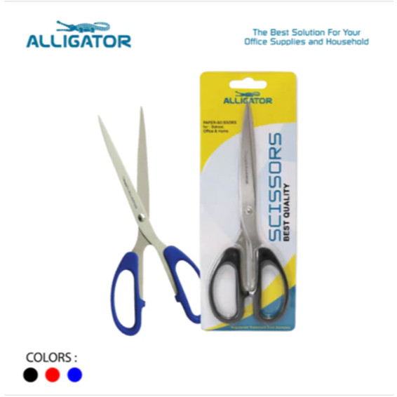 

Alligator Big Scissor Blue Grip - Black Grip Red Grip - Gunting Besar Alligator