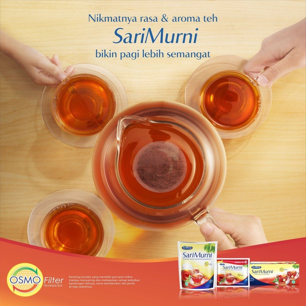 

SARIWANGI TEH KANTONG BUNDAR 8 KOTAK ISI 20 PCS / SARIMURNI TEH SARI WANGI - [NEW] - TOCISHOP88