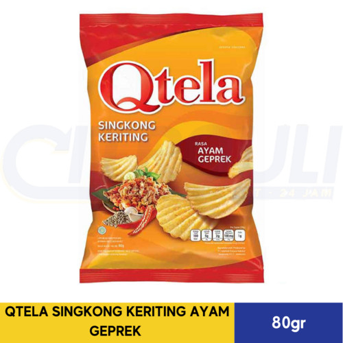QTELA SINGKONG KERITING AYAM GEPREK 80gr