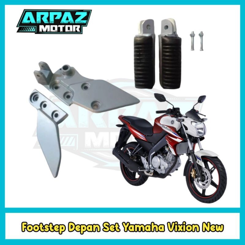 Footstep Set Depan Yamaha Vixion New Pijakan Kaki Vixion New Warna Silver POSTEP FOOT STEP PIJAKAN K