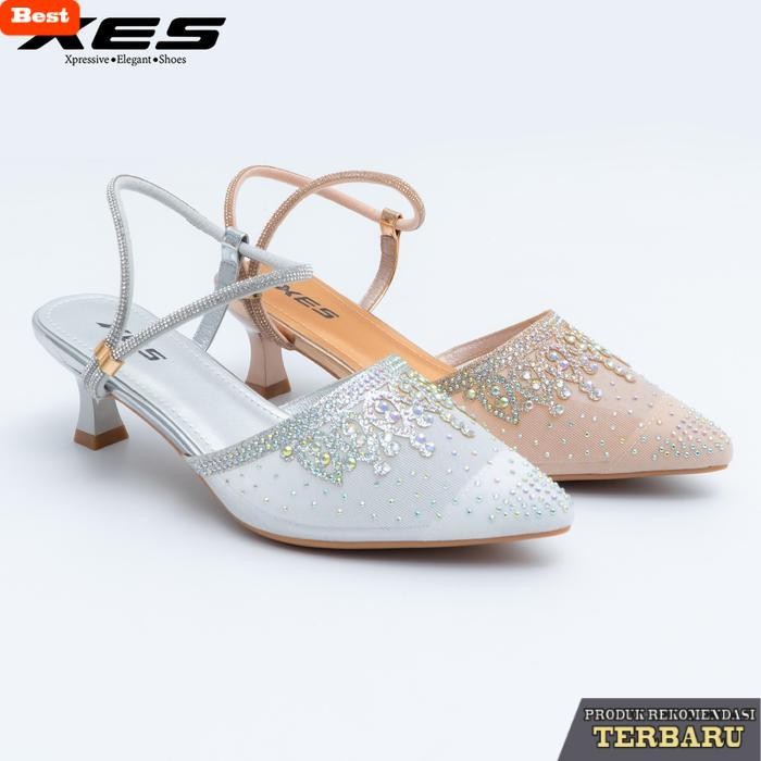 sandal wanita trend sekarang XES 821-48 / Sepatu Sandal Pesta Wanita Heels Sendal / Heels Natal - GO