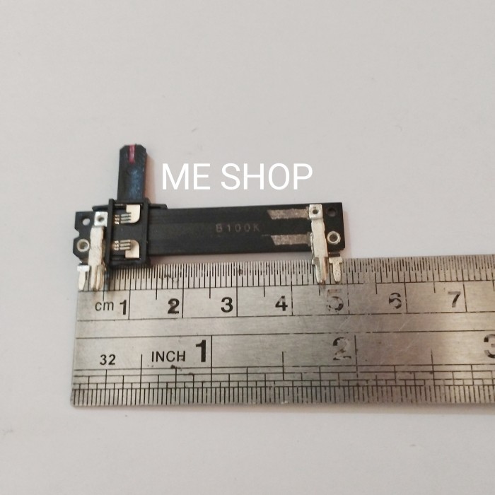 WS99 potensio geser b100k stereo panjang 5cm