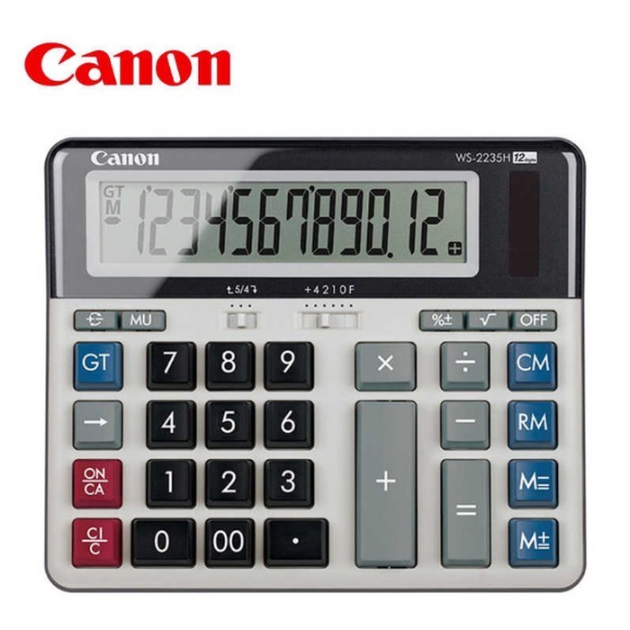 

CANON CALCULATOR WS-2235H ASA HB / Calculator Desktop Kalkulator WS 2235 Meja Kantor 12 Digits