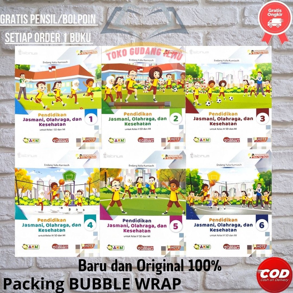 Buku Platinum PJOK Kelas 1 2 3 4 5 6 SD/MI Kurikulum Merdeka Revisi Penerbit Tiga Serangkai