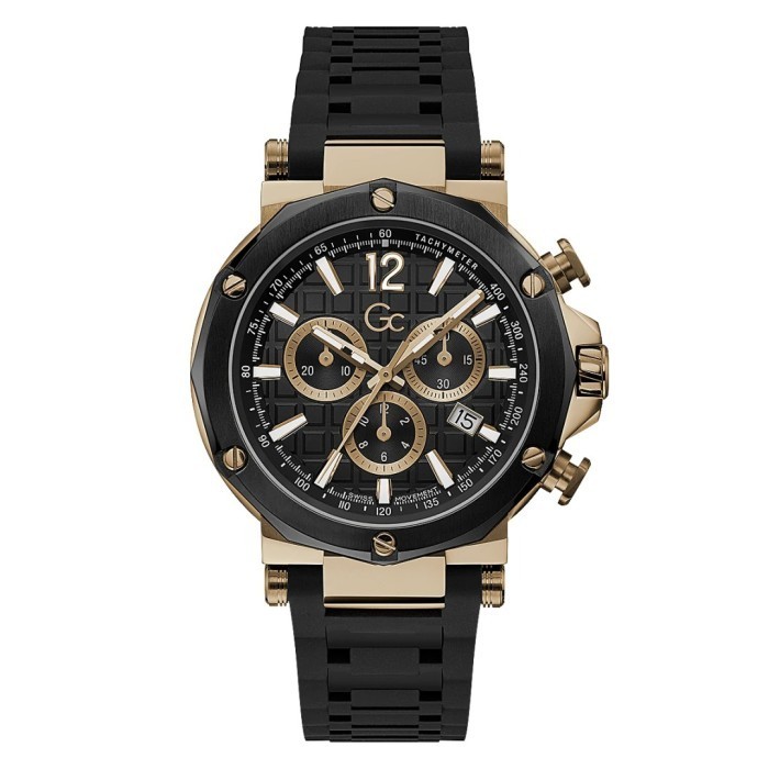 GC Y53008G2MF - Jam Tangan Pria - SPIRIT CHRONO SILICONE Black