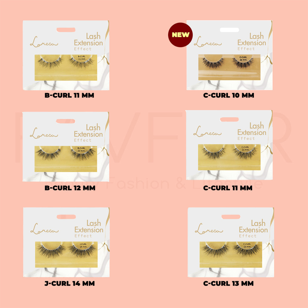 LORECA LASHES EXTENSION EFFECT / BULU MATA PALSU / BULU MATA NATURAL / BULU MATA EXTENSION