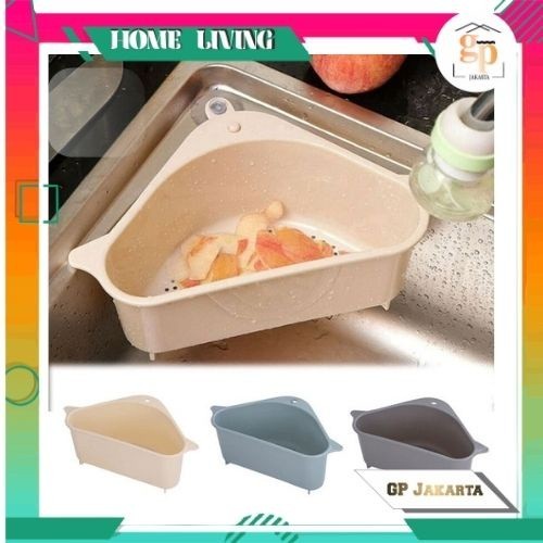 ( COD )Rak Sudut Wastafel Segitiga Saringan Cuci Piring /Tempat Spon Sabun/ Tempat Tirisan Cucian Pi