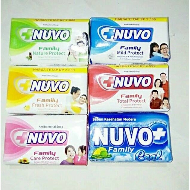 sabun mandi nuvo family 80 gram, bar soap, sabun batang nuvo cool / charcool hitam 110gr