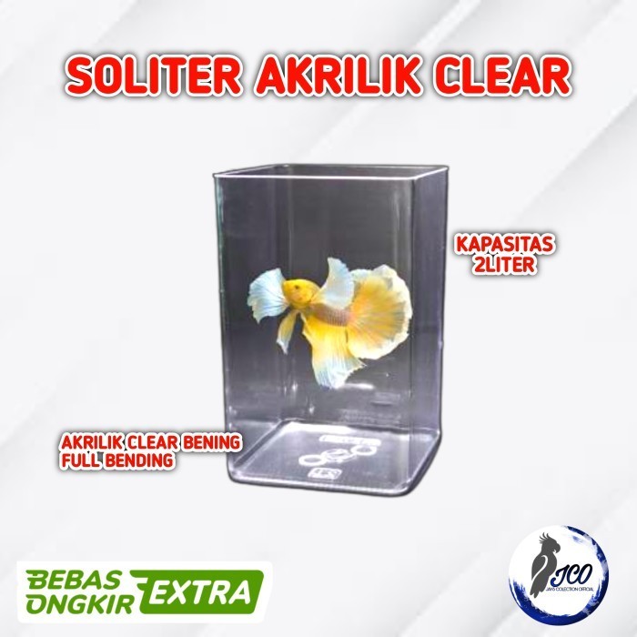 SOLITER AKRILIK CUPANG AQUARIUM AKRILIK FULL BENDING