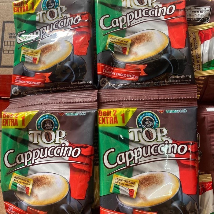 

NEW!!! TOP Kopi CAPPUCCINO Instant Coffee Sachet 25gr (1 Renteng isi 15 Sachet)