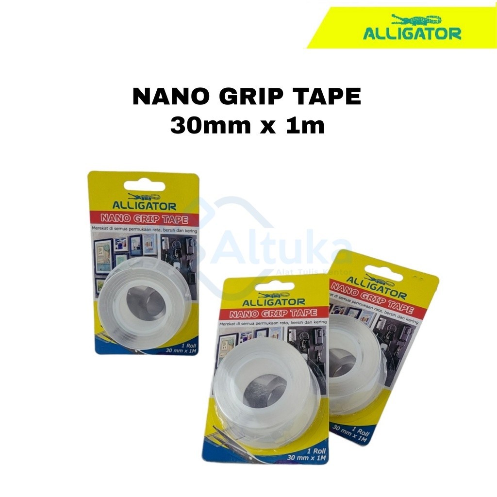 

Double Tape / Perekat Bolak Balik Nano Grip Tape 30mmx1m Alligator