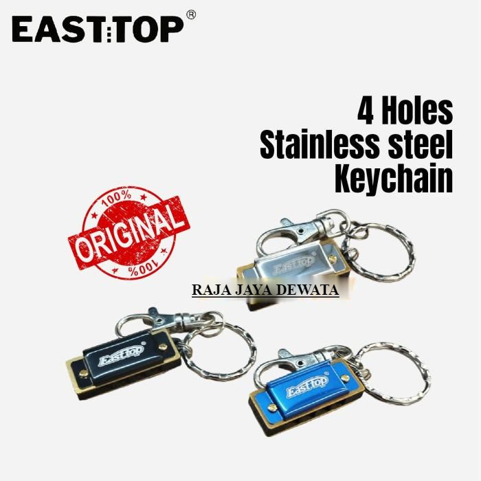 Harmonica Mini East Stop 4 Holes Keychain / Harmonika Mini Eastop