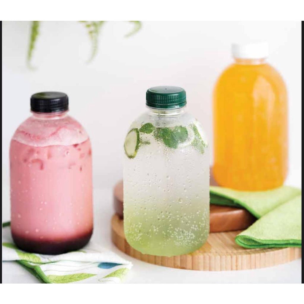 Botol GENDUT 1000 ml botol plastik sirup kopi unik lucu SKLB 1 liter