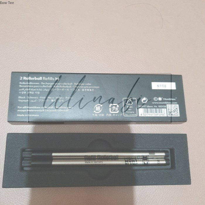 

Refill / Isi Roller ball MontBlanc Ori Ukuran M - Hitam