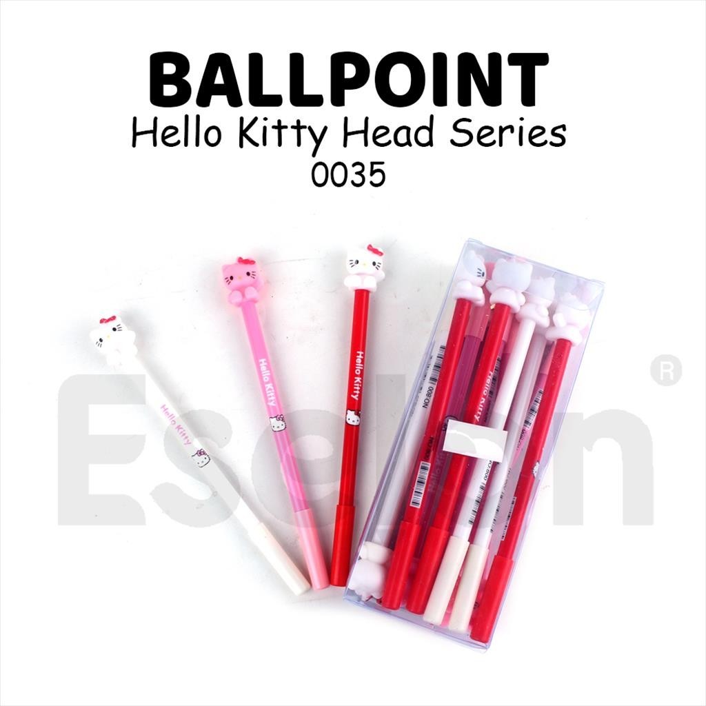 

[ES.JKT] 12pcs Pulpen Gel Hello Kitty / 0035 / 1pack Pulpen Gel Karakter
