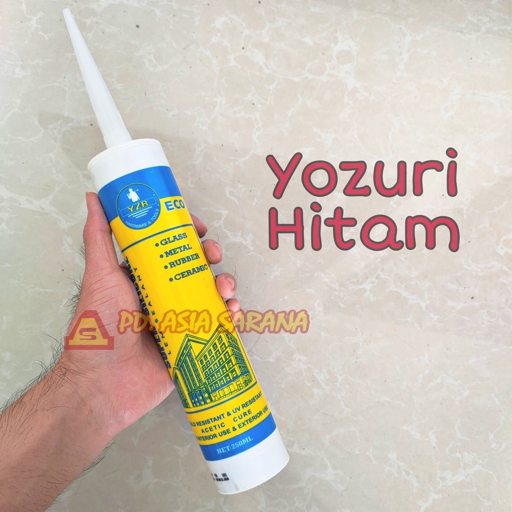 

[Hitam] Lem Kaca Tembak Black Yozuri Karet Sealant Silicone Silikon