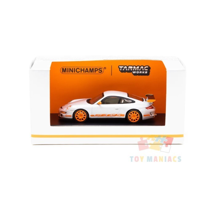 Minichamps x Tarmac Works 1/64 Porsche 911 GT3 RS Silver- COLLAB64 CH27