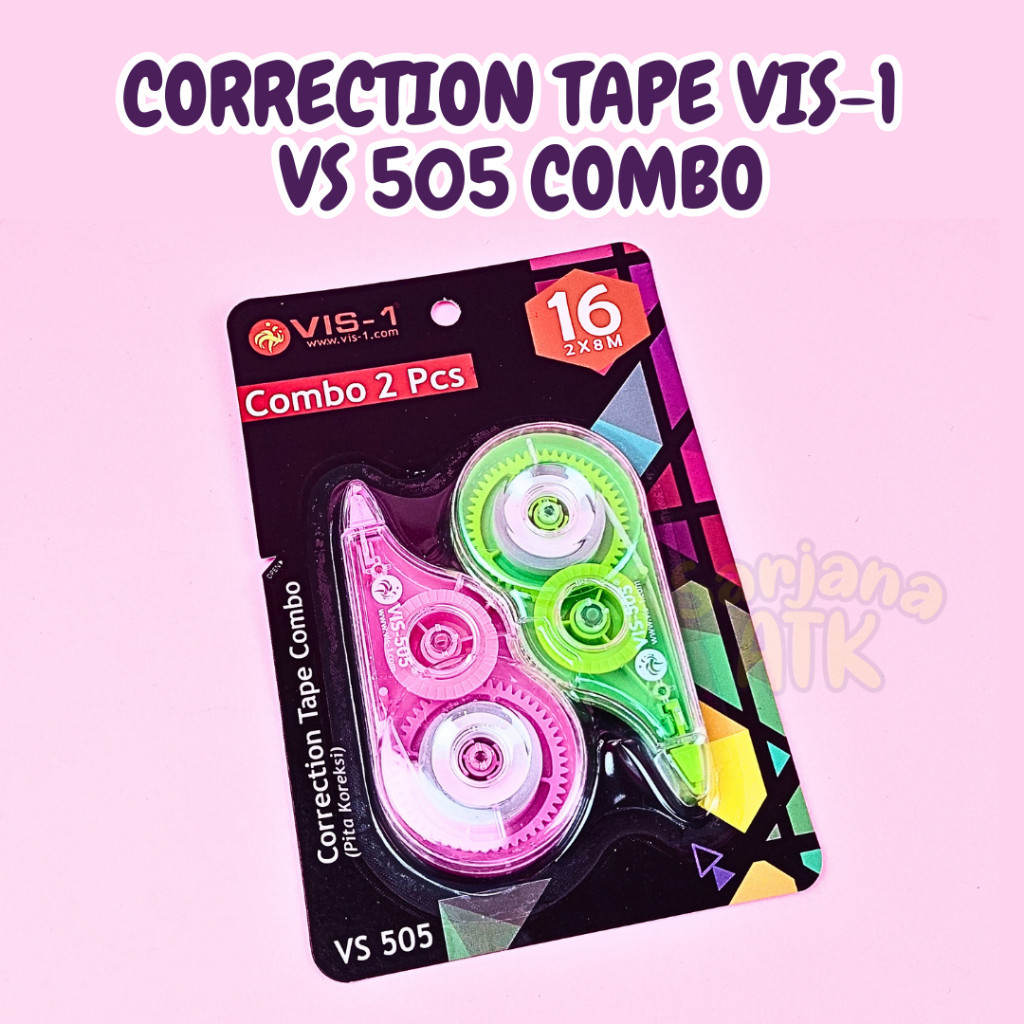 

(Isi 2) Correction Tape / Pita Koreksi / Tip Ex Cute Funcy VS 505