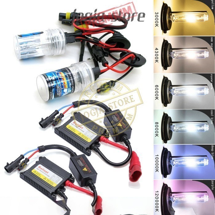 Lampu Mobil HID Headlight H4 H7 H1 H11 HB4 Lampu Utama Xenon 6000K 35W 55W