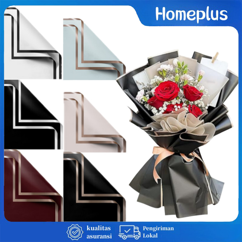 

HomePlus 20 Lembar Flower Wrapping Paper Varian List Gold Flower Wrapping Flower Paper Kertas Jeli Bermata Emas Dua Warna