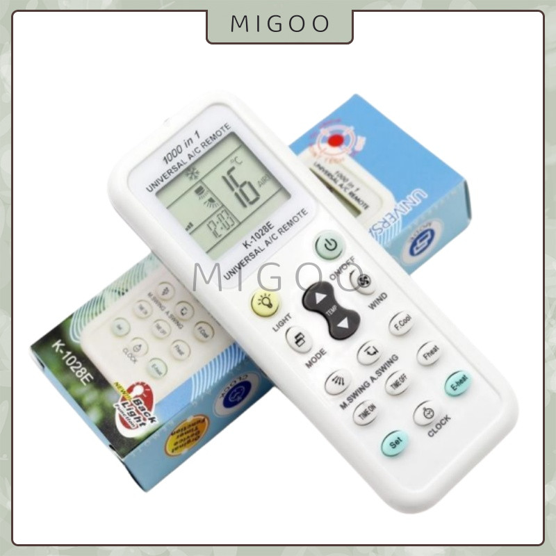 MiGoo Remote AC Universal K-1028E Remote A/C Controller With Flashlight Remote Control AC Universal 
