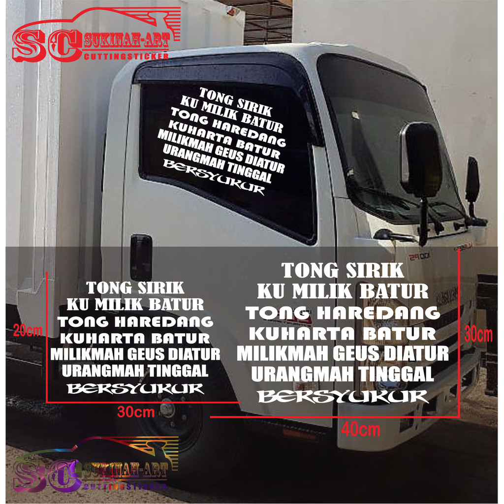 stiker viral kata-kata motivasi Tong sirik ku milik batur mobil stiker cutting sticker cod cocok di 