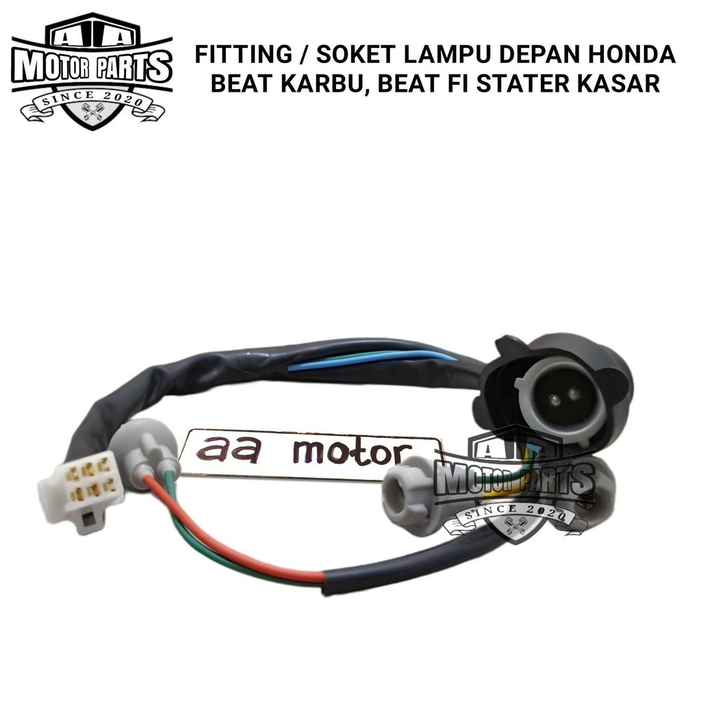 FITTING LAMPU SOKET LAMPU DEPAN BEAT KARBU BEAT FI STATER KASAR