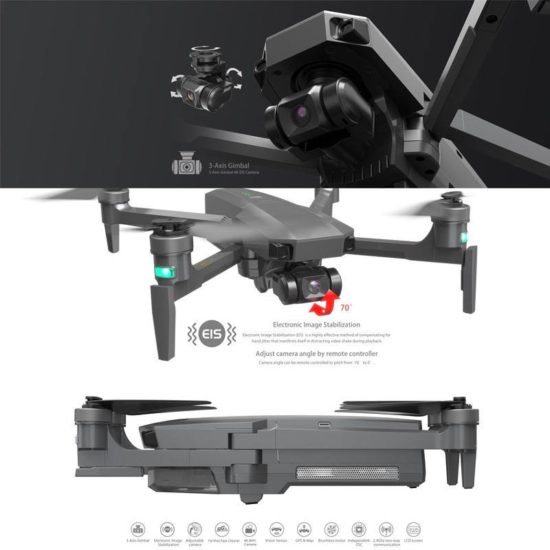 MJX Bugs 16 Pro B16 Pro EIS 5G WIFI FPV Dengan 3-axis Gimbal GPS DRONE