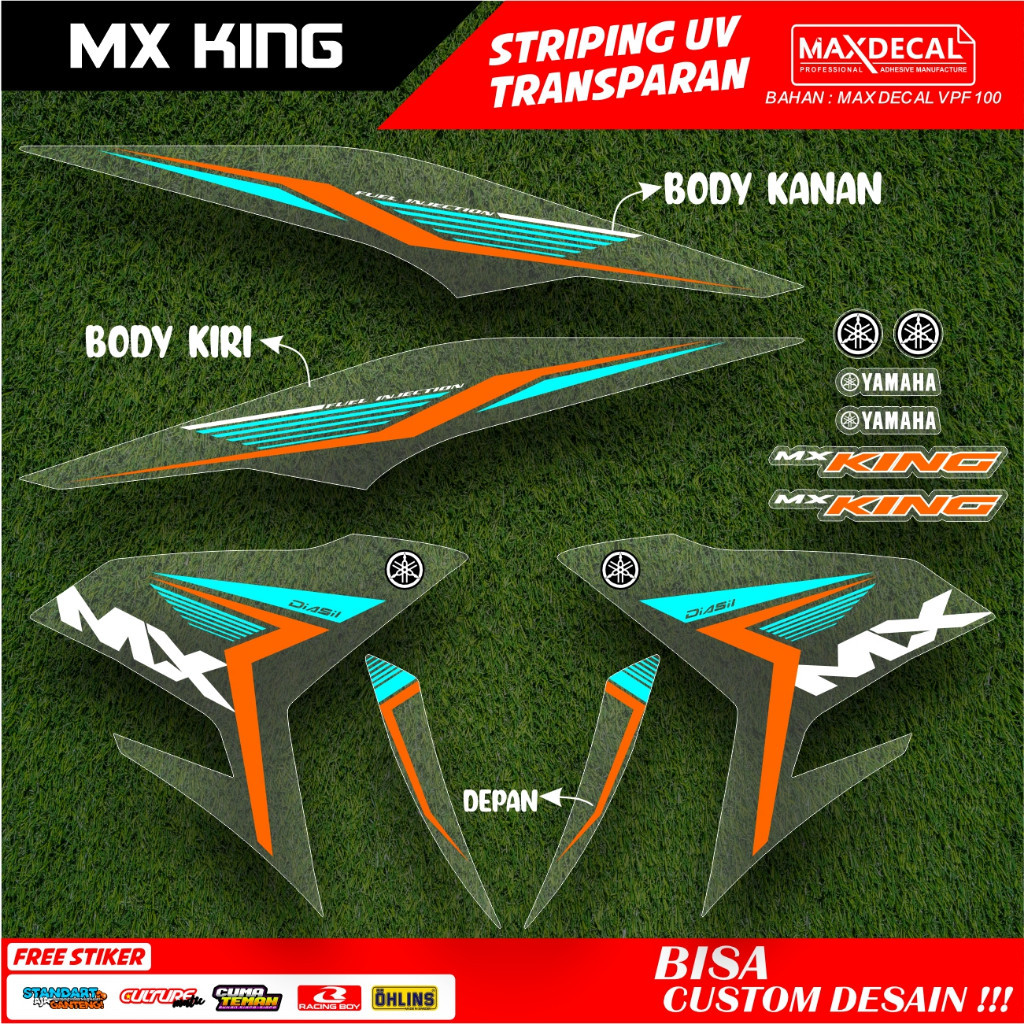 

STIKER STRIPING TRANSPARAN FACELIFT LIS STIKER UV MX KING Y15 ZR SEMI FULL VARIASI MODEL SIMPEL MINIMALIS BAHAN MAX DECAL PREMIUM CUSTOME DESAIN BISA COD H-V20-18 Motorcycle