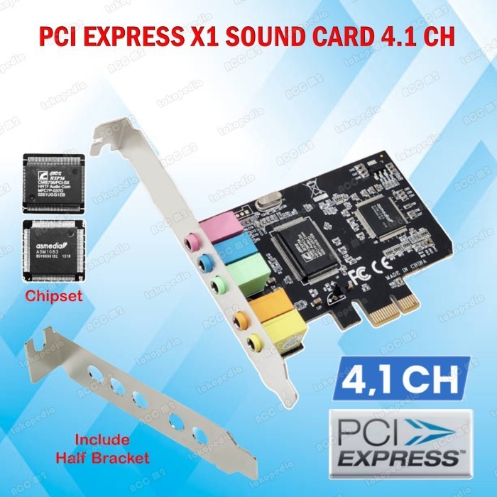 PCIE X1 SOUND CARD 4.1 CH CMI 8738 SOUND CARD PC PCI-E EXPRESS NETLINE