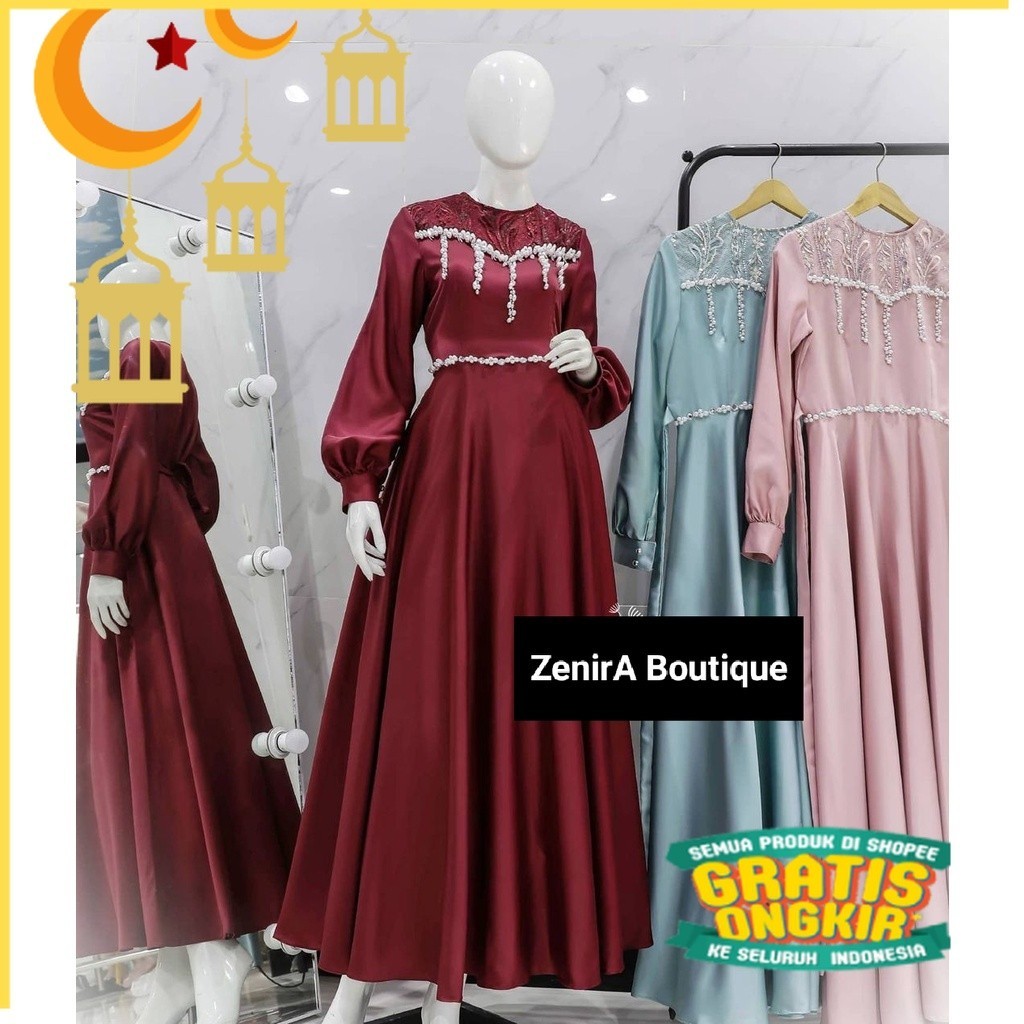 IVANA GAUN payet brokat kekinian / baju pesta / prewedding / wisuda / gamis kondangan / couple / ter