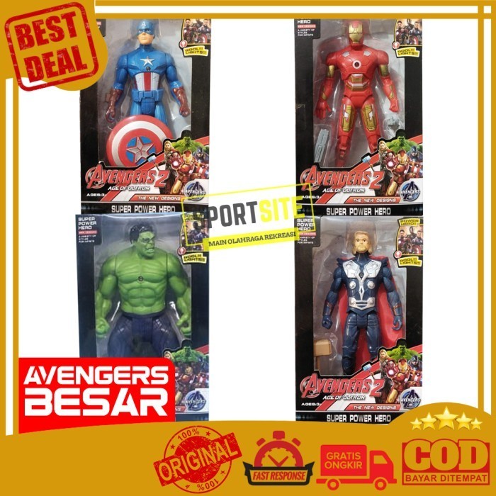 Action Figures Superhero Avengers2 Iron Man Hulk Thor AntMan Mainan - Avengers Besar, IRON MAN -KA67