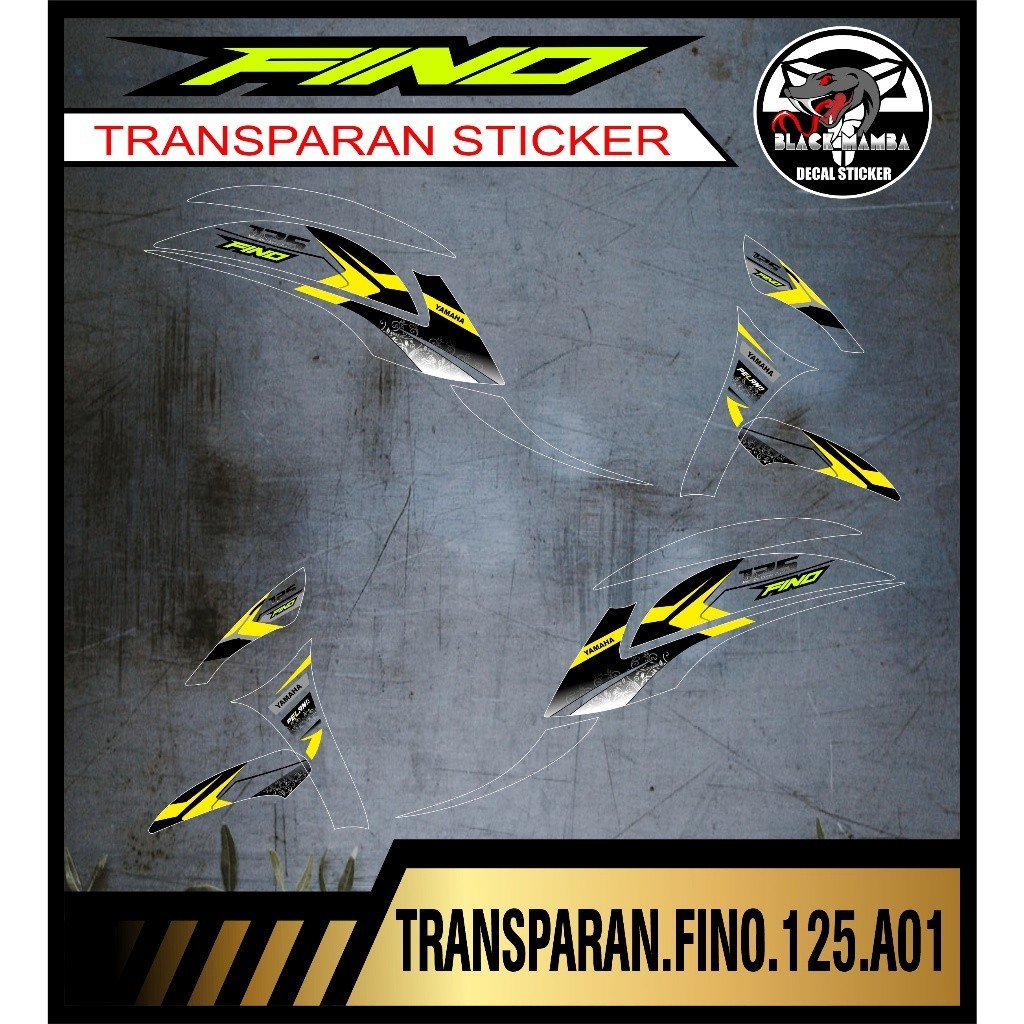 STRIPING TRANSPARAN  FINO 125 STIKER TRANSPARAN FINO 125 CODE A01