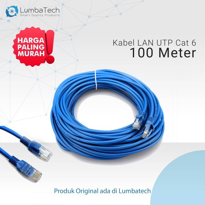 Kabel LAN UTP Cat 6 | with RJ45 - 100 Meter | Commscope/ AMP/ Panduit