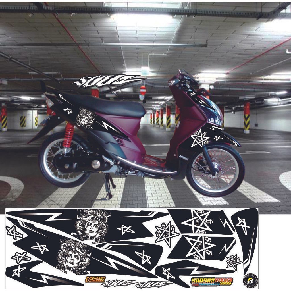 COD/STIKER TERLARIS STRIPING MOTOR YAMAHA MIO SOUL OLD / MIO SOUL CARBU/STIKER MIO SOUL VARIASI OLD 